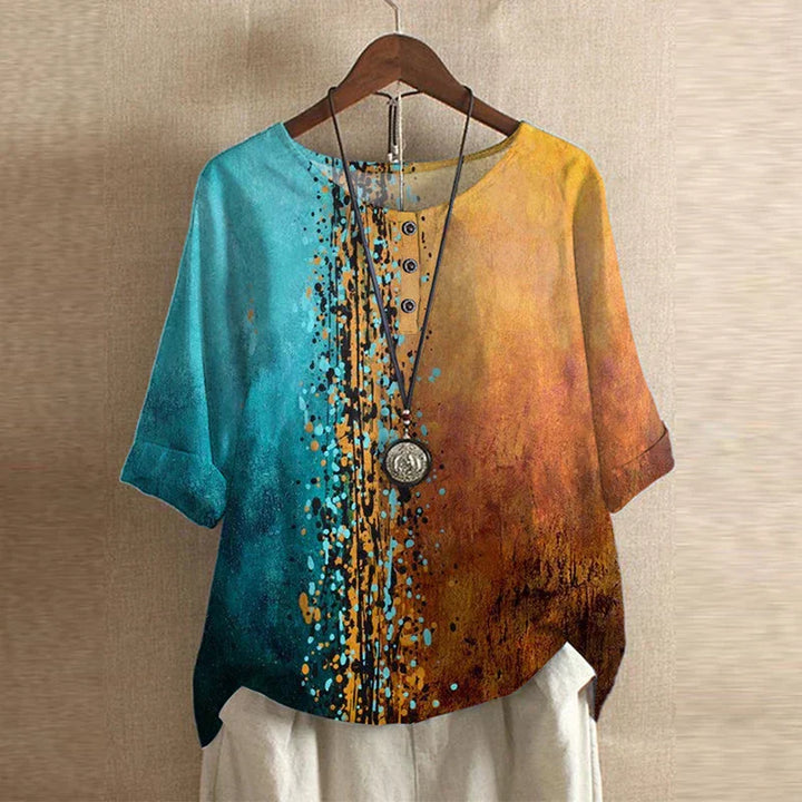 Anya | Retro-inspirierte Bluse mit Blumenmuster