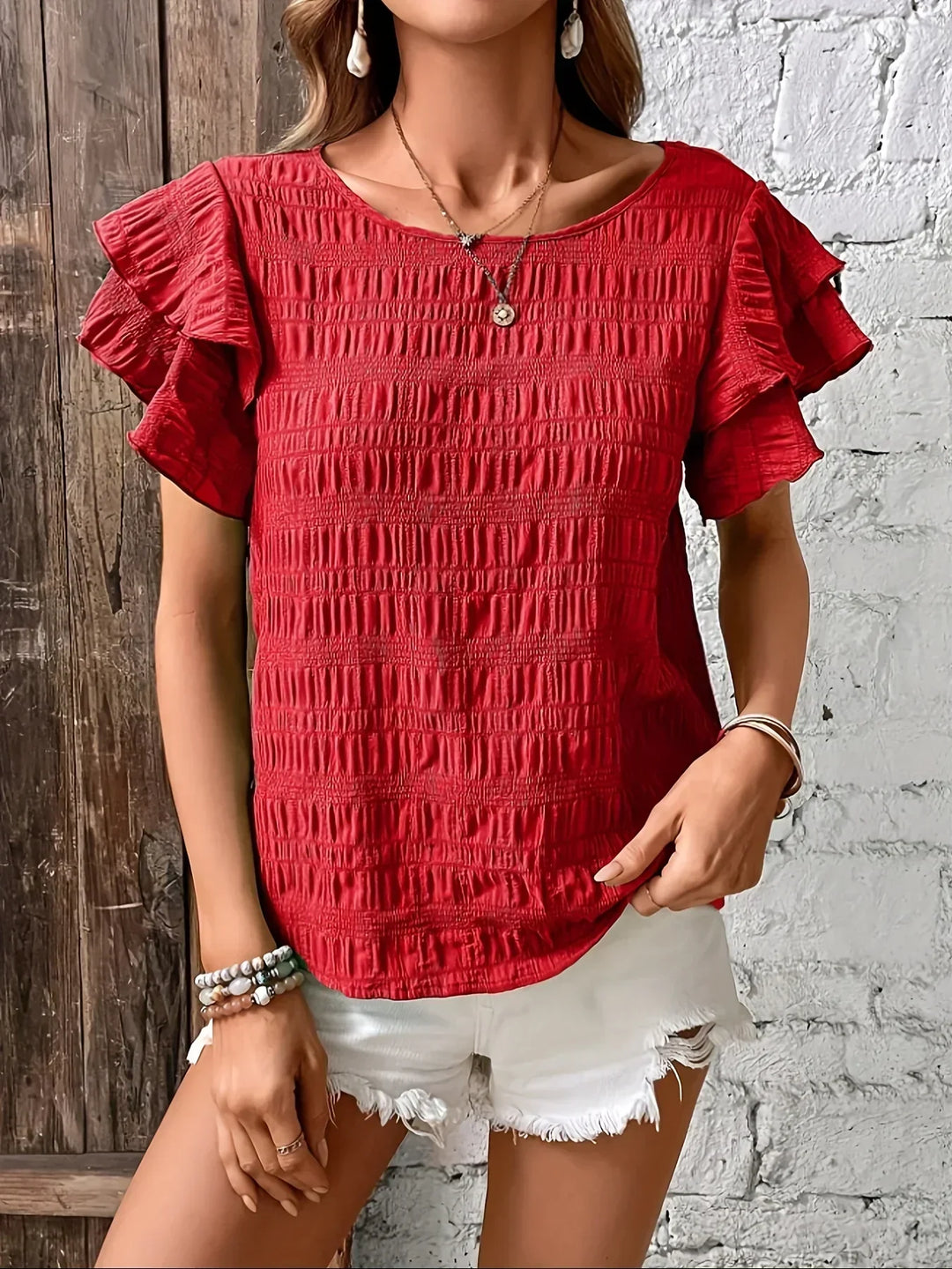 Charmaine | Leichte und Luftige Bluse mit Spaß-Rüschen