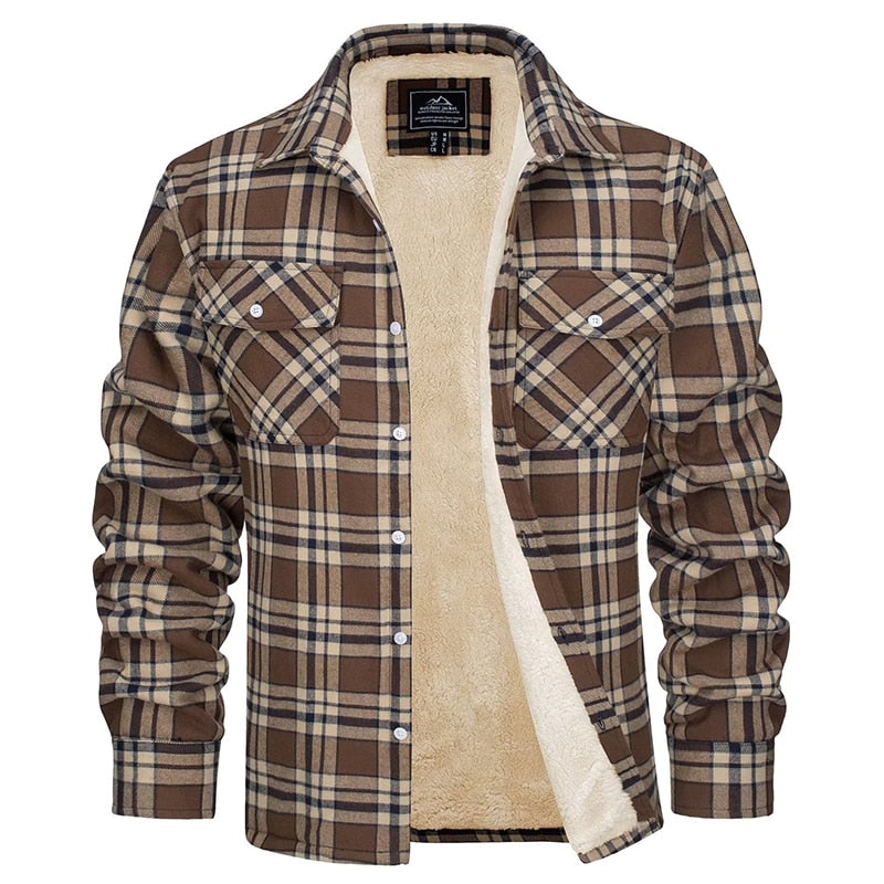 Matteo | Fusion Jacke für Herren mit Karomuster und langen Ärmeln