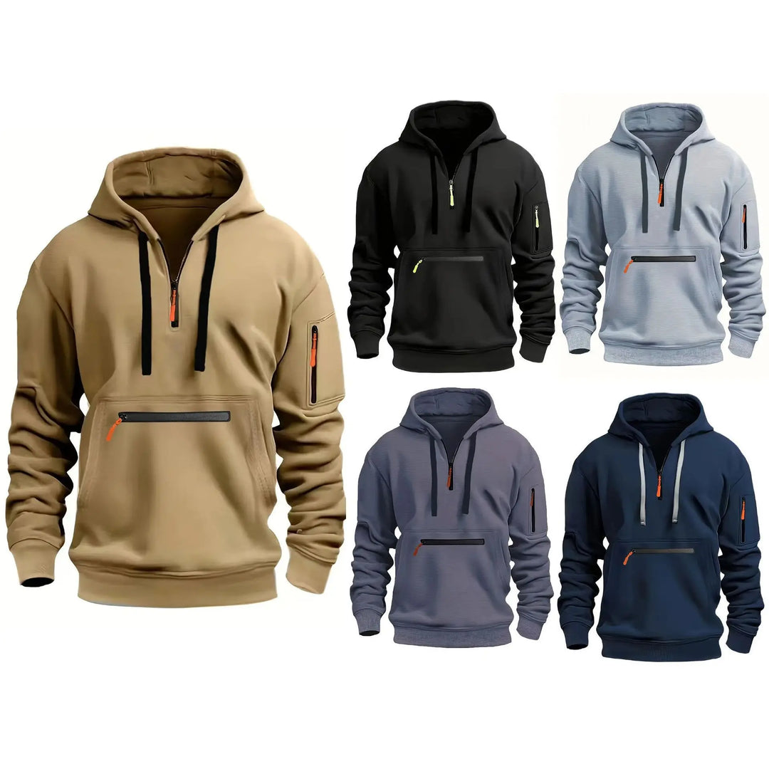 AlpenNord | Kapuzen-Zip-Up Sweatshirt für Herren mit langen Ärmeln