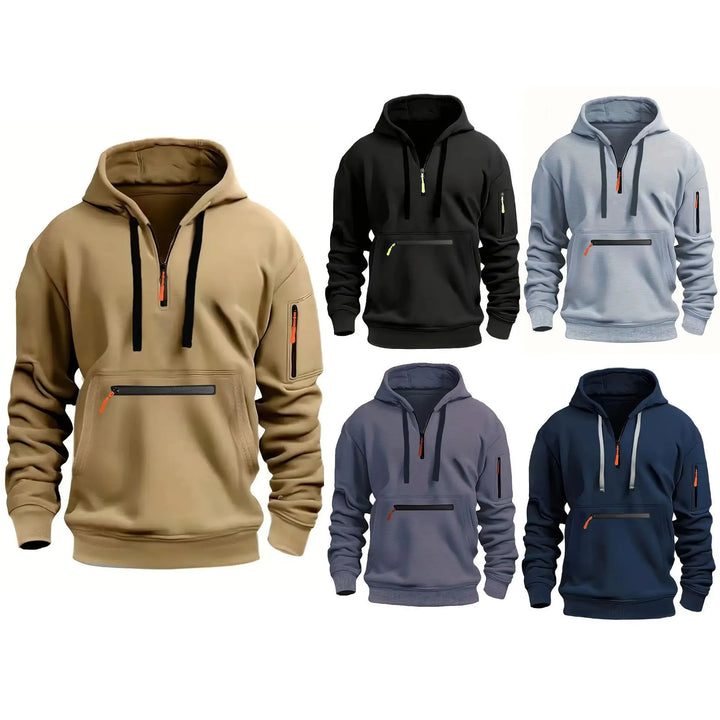 AlpenNord | Kapuzen-Zip-Up Sweatshirt für Herren mit langen Ärmeln