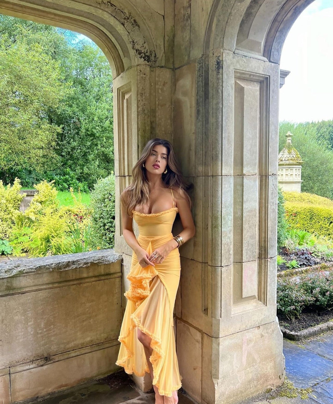 Fauna | Rüschen-Rüschenschwanz-Party-Maxikleid für Damen