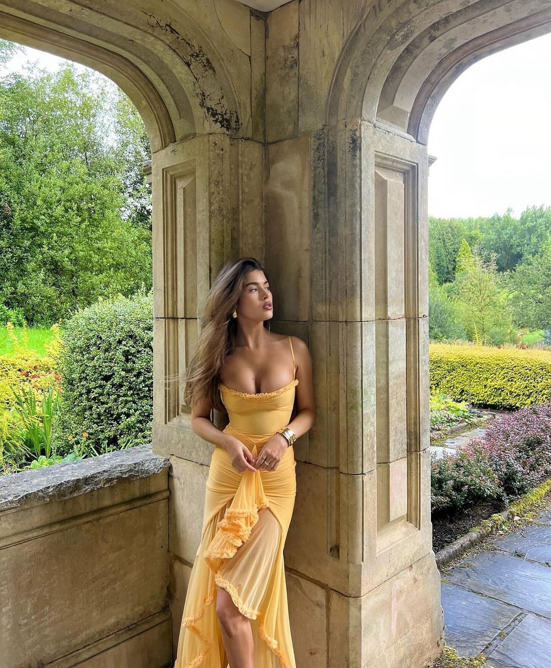 Fauna | Rüschen-Rüschenschwanz-Party-Maxikleid für Damen