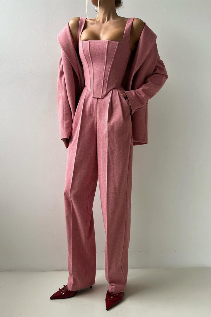 Dolce | Drei-Teile-Set für Damen mit Doppelreiher-Blazer