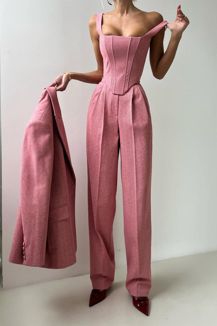 Dolce | Drei-Teile-Set für Damen mit Doppelreiher-Blazer