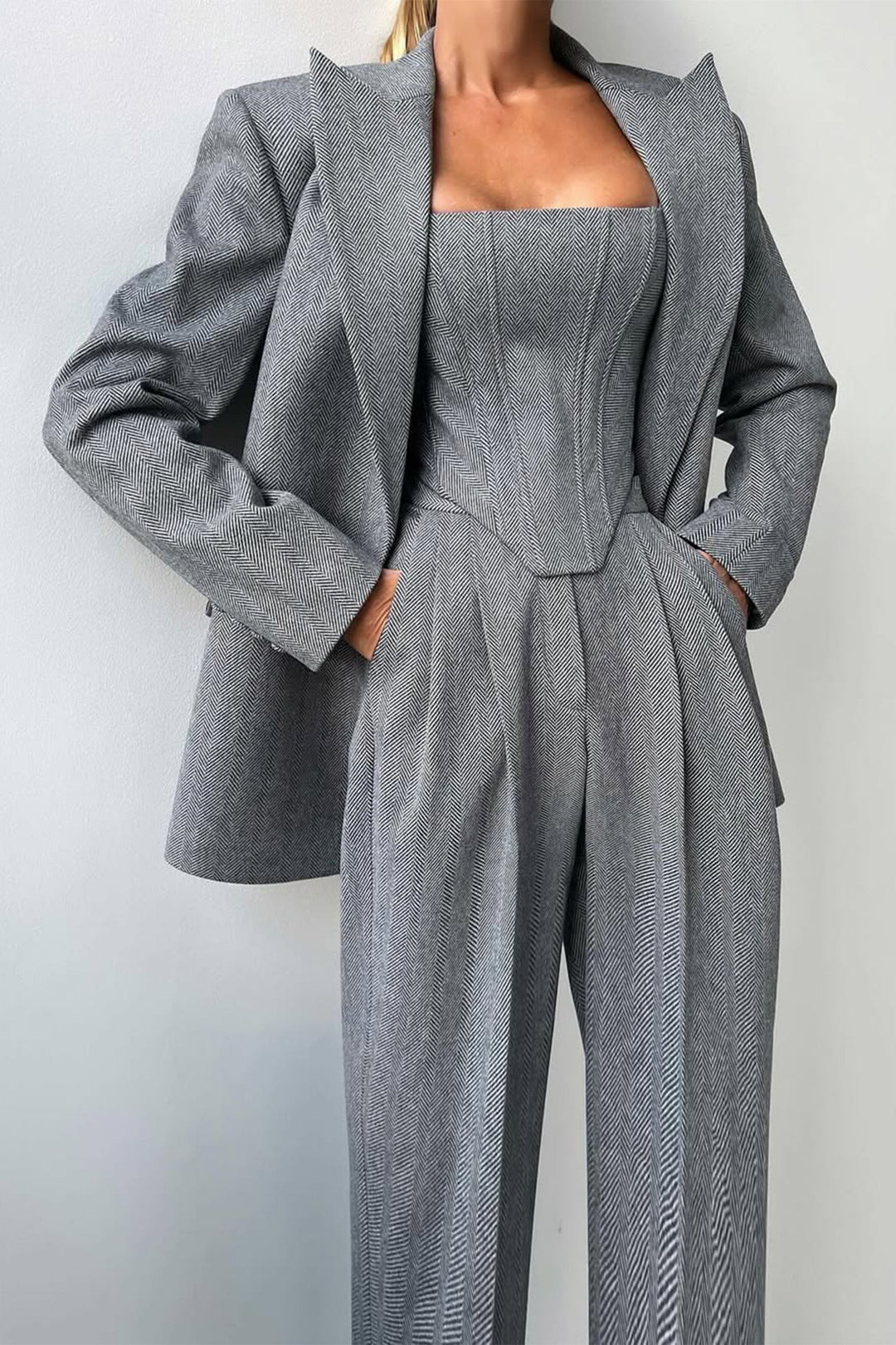 Dolce | Drei-Teile-Set für Damen mit Doppelreiher-Blazer