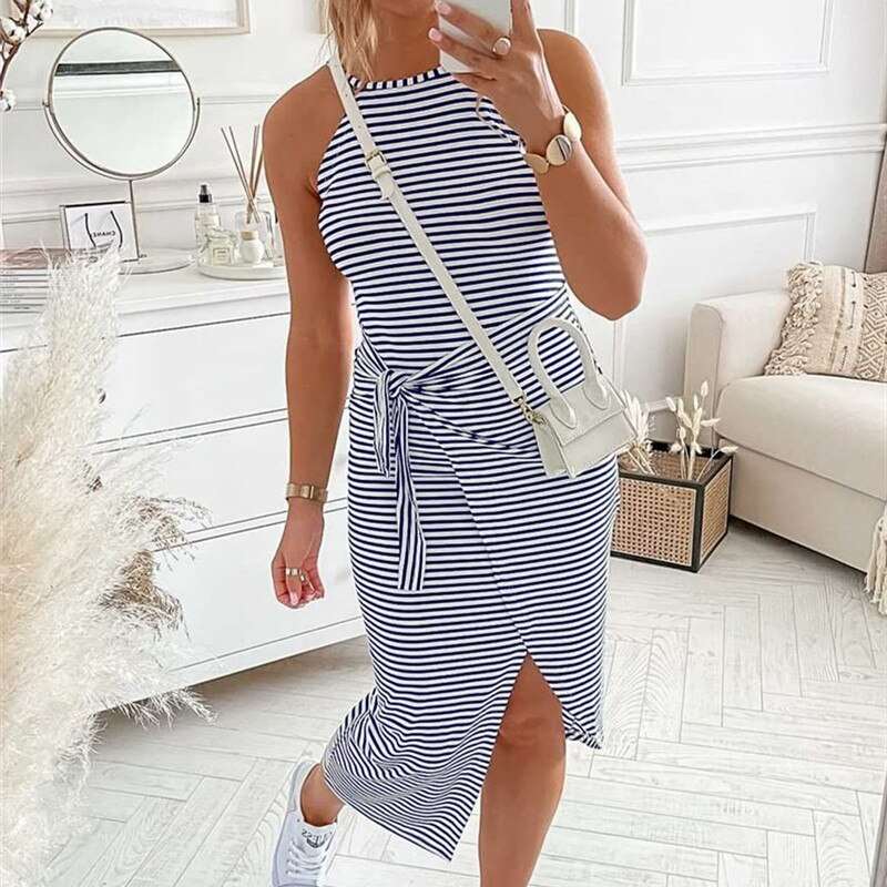 Bethanie Gestreiftes Midikleid | Mühelos stilvoll für Damen