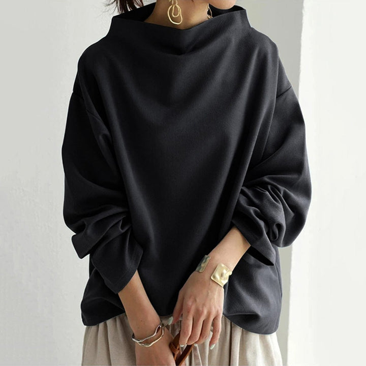 Elly | Hochkragen Weiches Stricktop für Damen mit langen Ärmeln