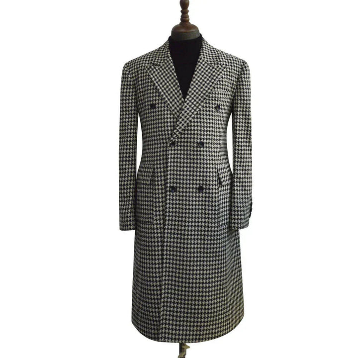 Bruno | Trenchcoat mit Hahnentrittmuster und langen Ärmeln