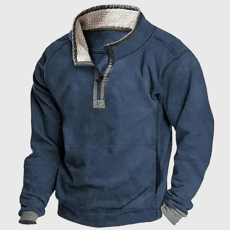 Daniel | Schicker Gemütlicher Pullover für Herren mit Stehkragen und langen Ärmeln