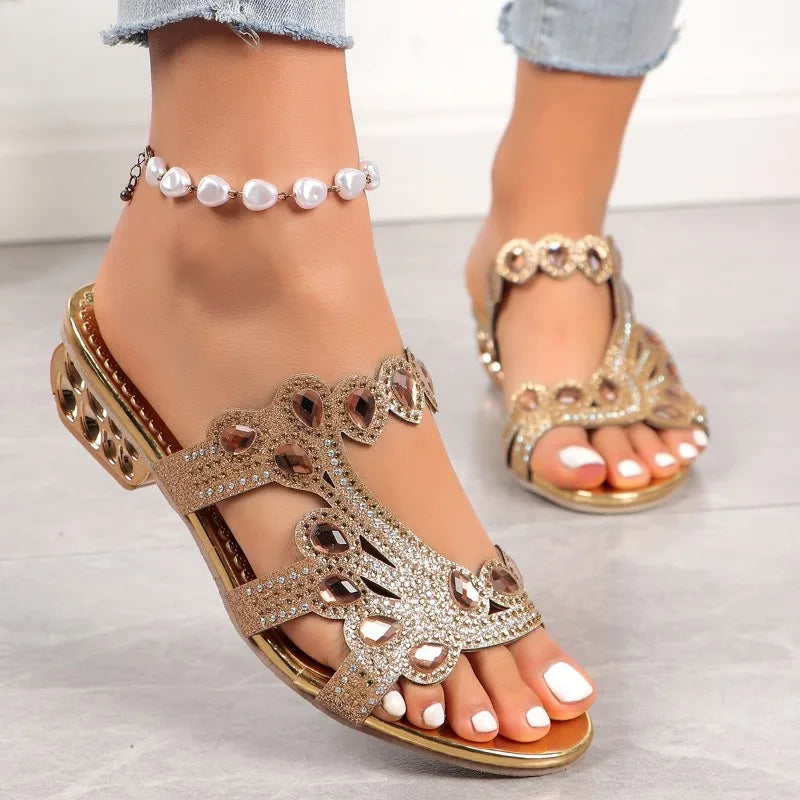 Lucinda | Elegante Glamour-Sandalen für Damen mit mittelhohem Absatz
