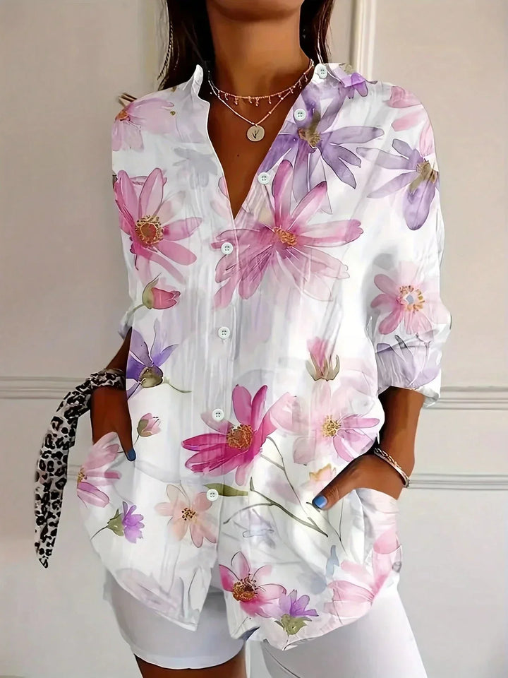 Annika | Bunte Bluse mit verspieltem Druck und Sternenmuster