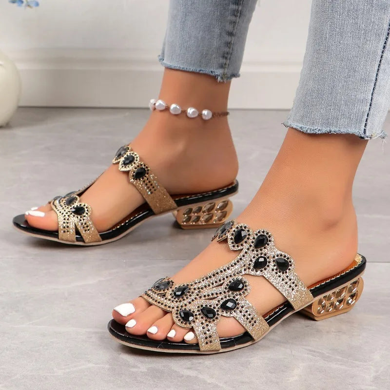 Lucinda | Elegante Glamour-Sandalen für Damen mit mittelhohem Absatz