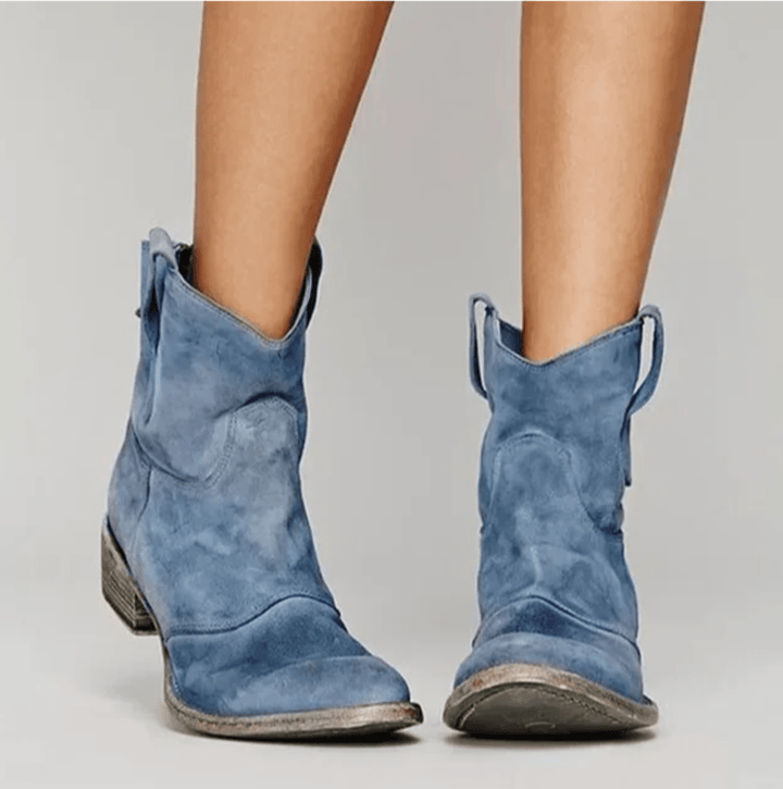 Lyla | Ridge Wildlederstiefel für Damen mit flachem Absatz