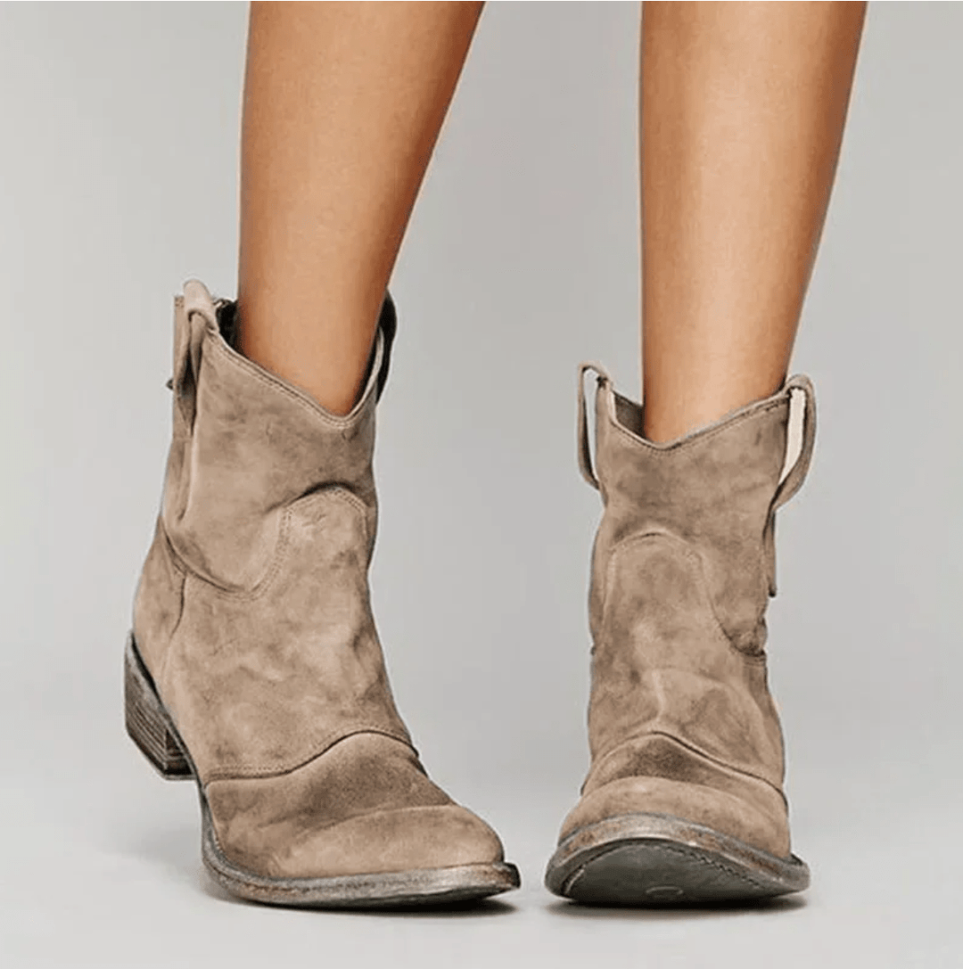Lyla | Ridge Wildlederstiefel für Damen mit flachem Absatz