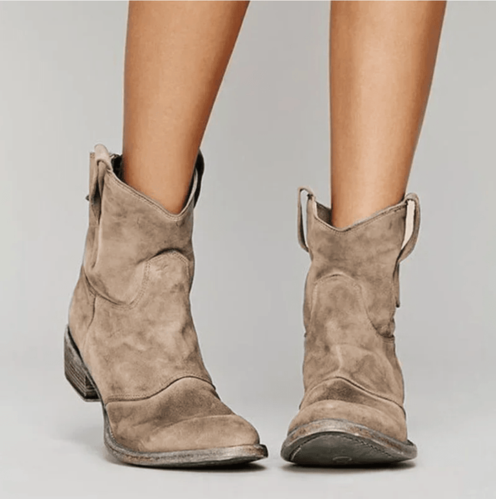 Lyla | Ridge Wildlederstiefel für Damen mit flachem Absatz
