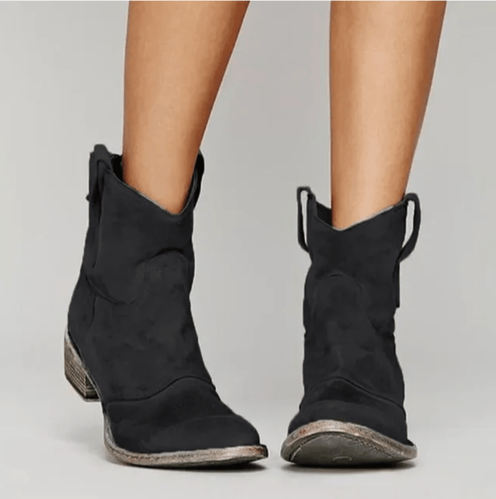 Lyla | Ridge Wildlederstiefel für Damen mit flachem Absatz
