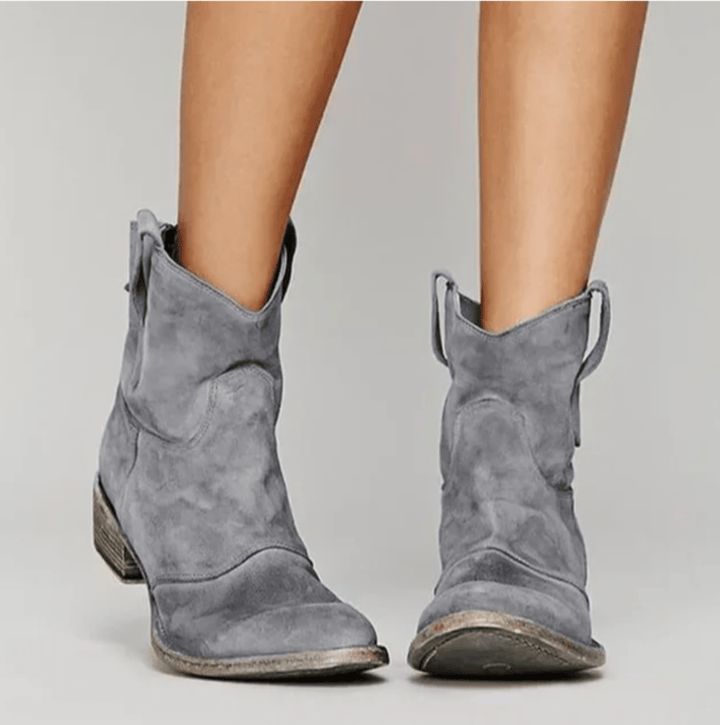 Lyla | Ridge Wildlederstiefel für Damen mit flachem Absatz