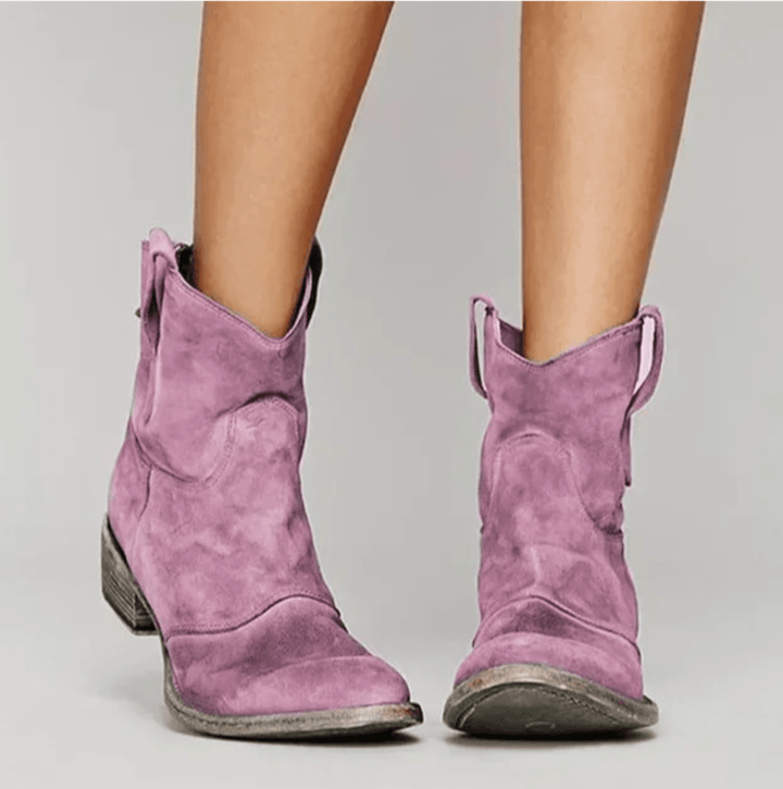 Lyla | Ridge Wildlederstiefel für Damen mit flachem Absatz