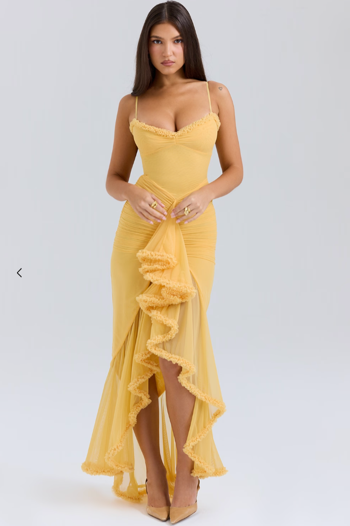 Fauna | Rüschen-Rüschenschwanz-Party-Maxikleid für Damen