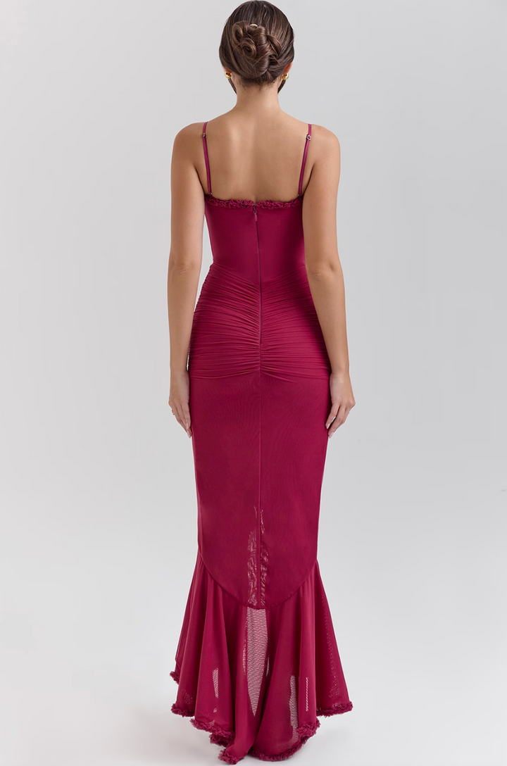 Fauna | Rüschen-Rüschenschwanz-Party-Maxikleid für Damen
