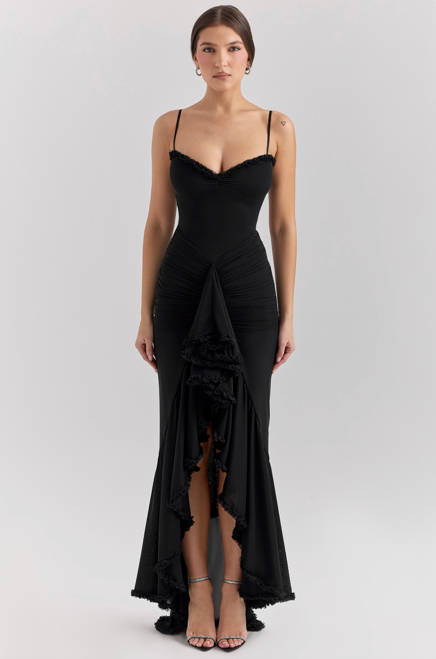 Fauna | Rüschen-Rüschenschwanz-Party-Maxikleid für Damen