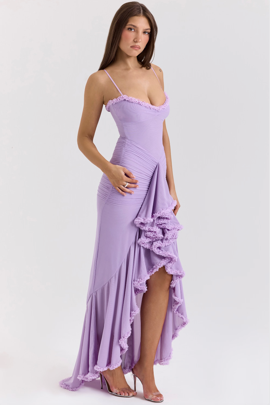 Fauna | Rüschen-Rüschenschwanz-Party-Maxikleid für Damen