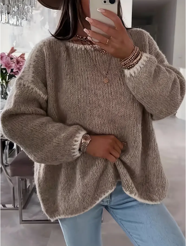 Natalie | Bequemer Pullover für Damen mit Rundhalsausschnitt und langen Ärmeln