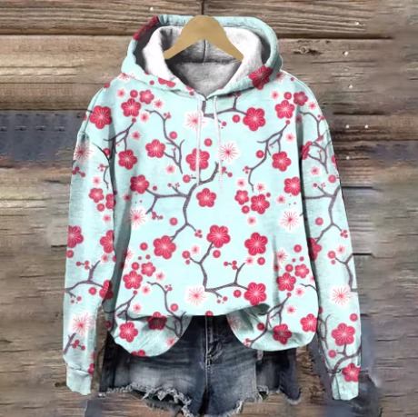Chloe | Bequemer Hoodie für den Alltag für Damen mit Blumenmuster