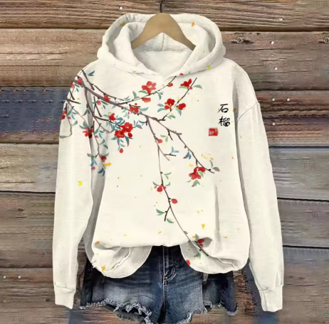 Mabel | Einfacher Komfort Hoodie für Damen mit Kapuze und langen Ärmeln