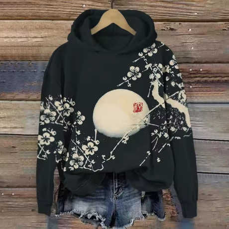 Mabel | Einfacher Komfort Hoodie für Damen mit Kapuze und langen Ärmeln