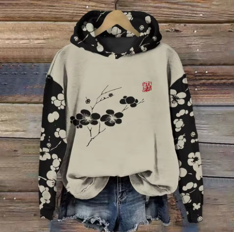 Mabel | Einfacher Komfort Hoodie für Damen mit Kapuze und langen Ärmeln