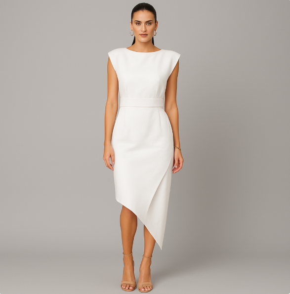 Lianne | Elegantes Freizeitkleid für Damen mit Rundhalsausschnitt