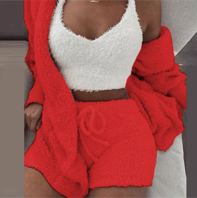 Emanuela | Kuscheliges Strickset für Damen mit Rundhalsausschnitt