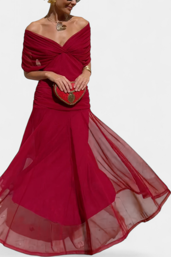 Alondra | V-Ausschnitt Langes Floral-Maxikleid für Damen