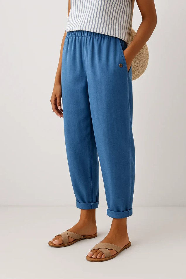 Romina Klassische Hose für Damen mit geradem Bein und mittlerem Bund