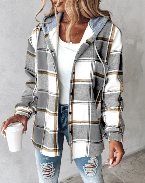 Rosanna | Gemütliche Jacke für Damen mit Kapuze und langen Ärmeln