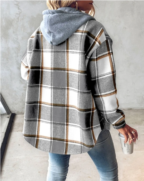 Rosanna | Gemütliche Jacke für Damen mit Kapuze und langen Ärmeln