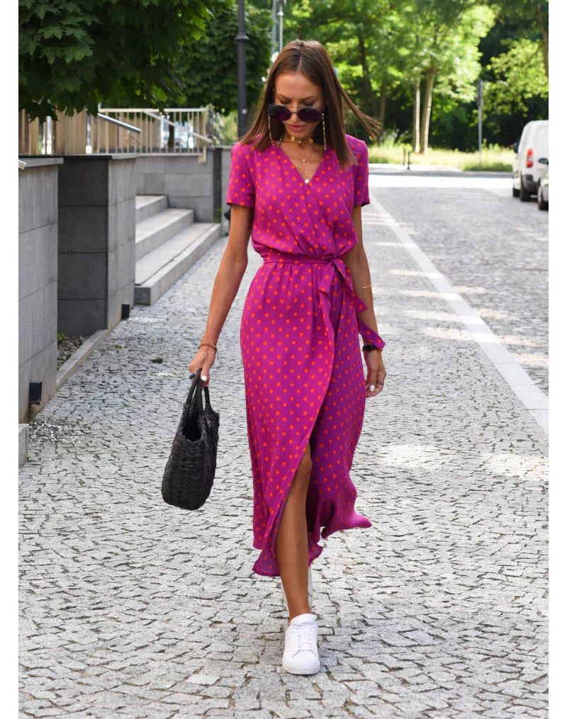 Suzanne | Elegantes Midikleid für Damen mit V-Ausschnitt