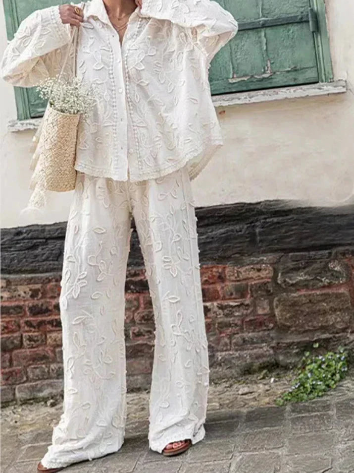 Naomi | Elegantes Freizeitset mit Blumenmuster