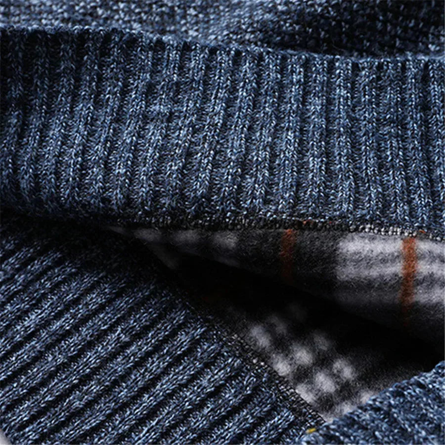 Brit und Boho I Quarter-Zip Pullover für Herren mit Stehkragen und langen Ärmeln