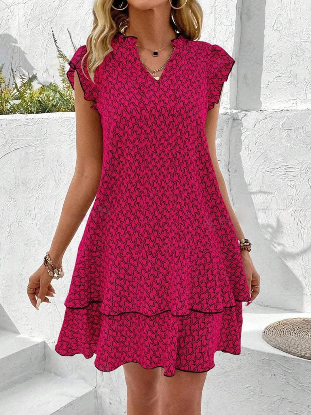 LUCY | Elegantes Kleid mit kurzen Ärmeln