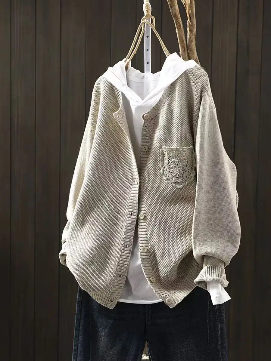 Der Ansley | Gemütlicher Cardigan für Damen mit V-Ausschnitt und langen Ärmeln