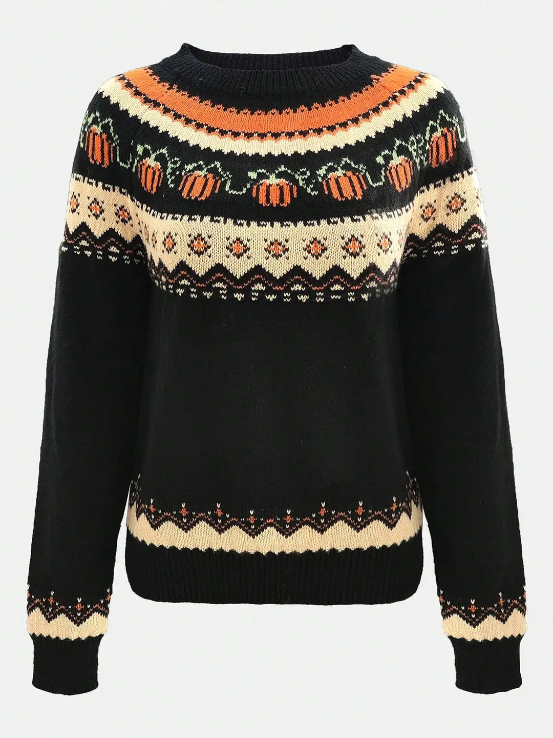 Marion | Vintage Isländischer Pullover für Damen mit Rundhalsausschnitt