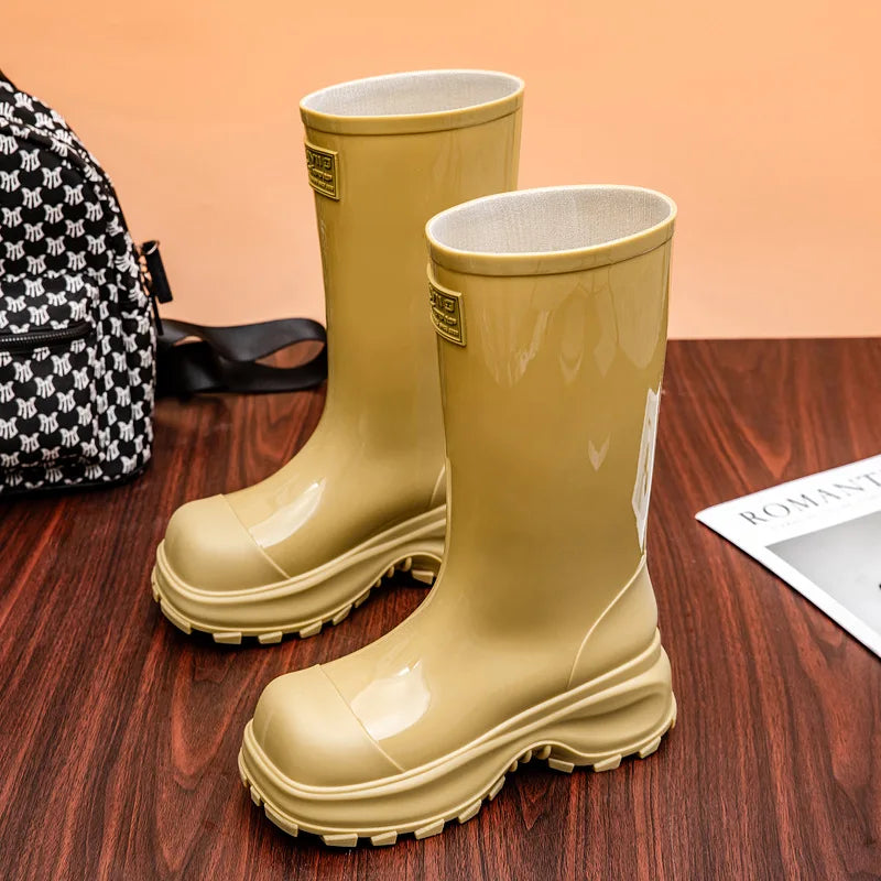 Damen Regenstiefel mit rutschfester Sohle