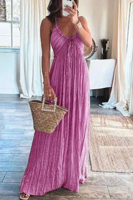 Antonella | Ärmelloses Damenkleid für Damen mit V-Ausschnitt