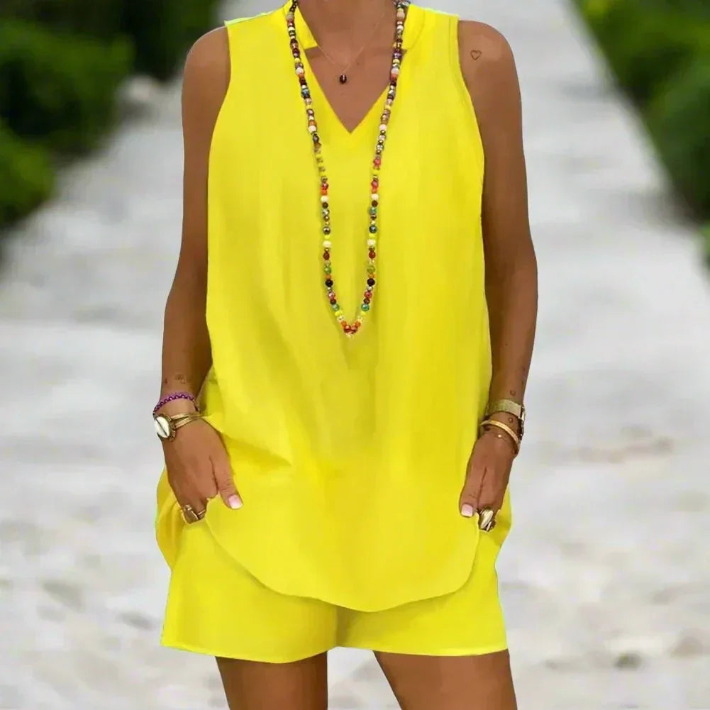 Bia | Elegantes Sommer-Set für Damen mit V-Ausschnitt