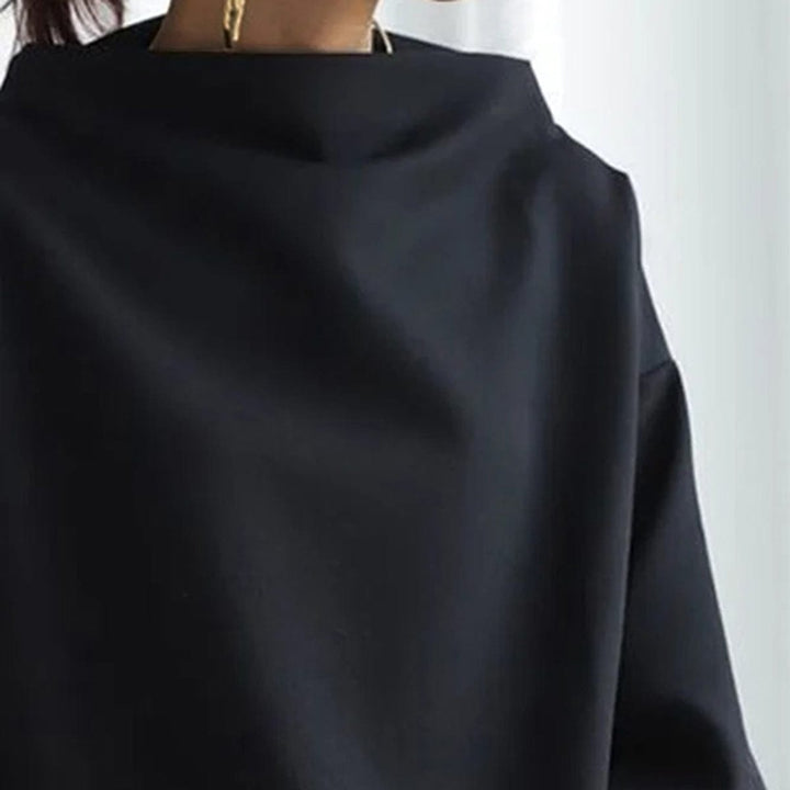 Elly | Hochkragen Weiches Stricktop für Damen mit langen Ärmeln