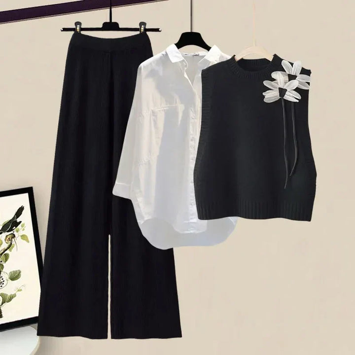 CARLOTTA | Elegantes Strick-3-Teile-Set für Damen