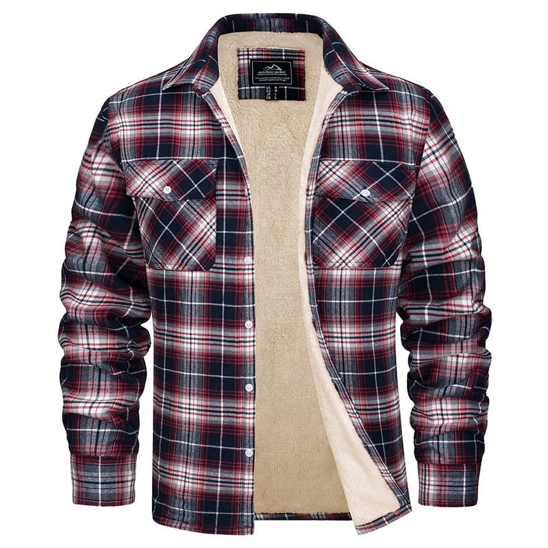 Matteo | Fusion Jacke für Herren mit Karomuster und langen Ärmeln